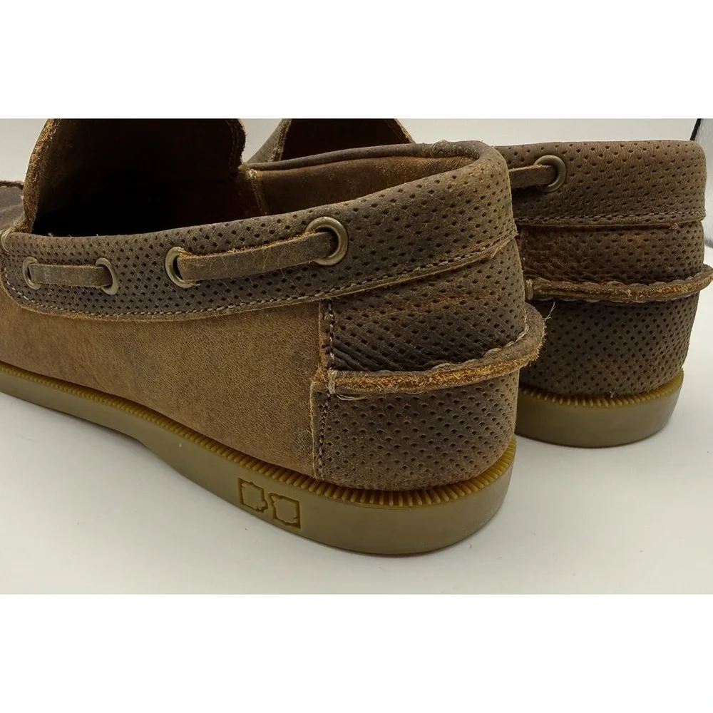 BedStu Uncle Larry Loafers Drivers Shoes 9.5 Brown Moccasins Distressed Slip On
